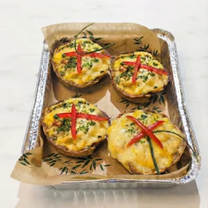 canastitas de pollo con crema de la casa