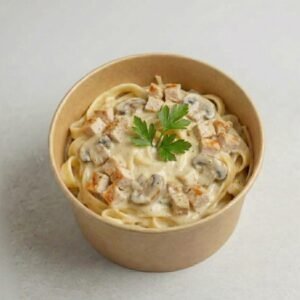 fetuccini con pollo y champiñón